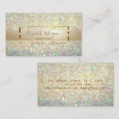 Eleganter moderner Glitzer Bokeh, Goldrahmen Visitenkarte (Vorne/Hinten)