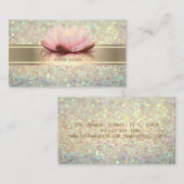 Eleganter Moderner Glitzer Bokeh,Goldstreifen Lotu Visitenkarte (Vorne/Hinten)