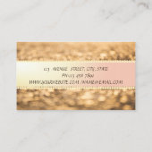 Eleganter Moderner Glitzer Bokeh,Perlen Visitenkarte (Rückseite)