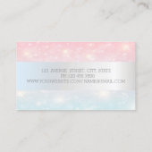 Eleganter moderner Glitzer Bokeh,Silberstreifen Visitenkarte (Rückseite)