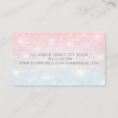 Eleganter Moderner Glitzer Bokeh ,Silver Visitenkarte (Rückseite)