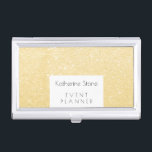 Eleganter moderner Glitzer-Event-Planer Visitenkarten Dose<br><div class="desc">Hübsche Imitate Glitzer Textur. Geben Sie Ihren Namen und Beruf ein.</div>