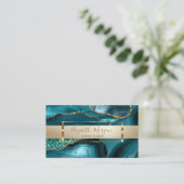 Eleganter moderner Glitzer, Goldrahmen grün Visitenkarte (Stehend Vorderseite)