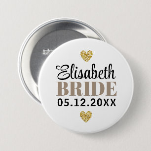 Eleganter moderner Glitzer Herzenslust - individue Button