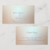 Eleganter, moderner Glitzer High Heel, Oval Frame Visitenkarte (Vorne/Hinten)