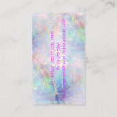 Eleganter moderner Glitzer, Imitate Lashes Opal Visitenkarte (Rückseite)