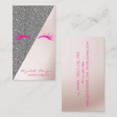 Eleganter moderner Glitzer, Imitate Lashes Visitenkarte (Vorne/Hinten)
