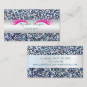 Eleganter moderner Glitzer, Imitate Lashes Visitenkarte (Vorne/Hinten)