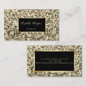 Eleganter, moderner Glitzer, Rahmen Visitenkarte (Vorne/Hinten)