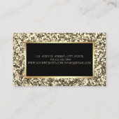 Eleganter, moderner Glitzer, Rahmen Visitenkarte (Rückseite)