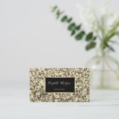 Eleganter, moderner Glitzer, Rahmen Visitenkarte (Stehend Vorderseite)