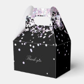 Eleganter Moderner Glitzer Silber Brautparty Geschenkschachtel (Rückseite)