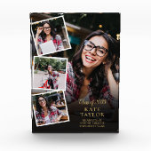 Eleganter moderner Gold-Abschluss 4 Fotoblock (Vorderseite)