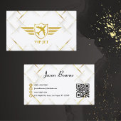 Eleganter moderner Gold Beruflich, QR Code Visitenkarte
