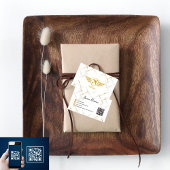 Eleganter moderner Gold Beruflich, QR Code Visitenkarte