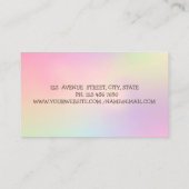 Eleganter moderner Gold Confetti, Scheren holograf Visitenkarte (Rückseite)