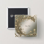 Eleganter moderner Gold Dekorationstaste Button (Vorne & Hinten)