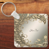 Eleganter, moderner Gold dekorativer Schlüsselanhä Schlüsselanhänger (Vorderseite)