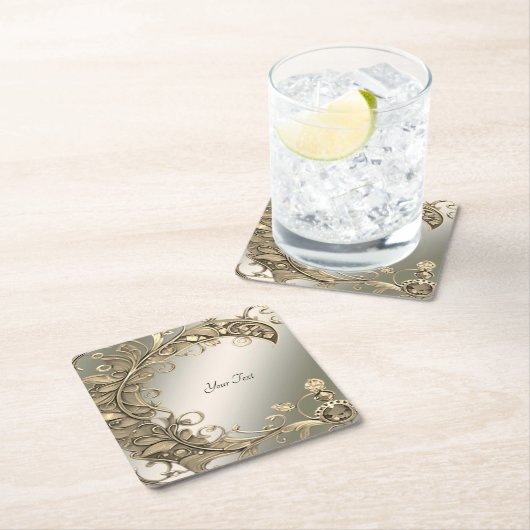 Eleganter, moderner Gold Dekorativer Untersetzer (Vor Ort)