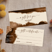 Eleganter moderner Gold Glitzer Brown Agate