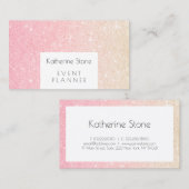 Eleganter moderner Gold Glitzer-Event-Planer der R Visitenkarte (Vorne/Hinten)