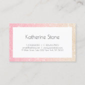 Eleganter moderner Gold Glitzer-Event-Planer der R Visitenkarte (Rückseite)