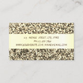 Eleganter moderner Gold Glitzer, Imitate Lashes Visitenkarte (Rückseite)