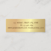 Eleganter moderner Gold Glitzer Pinselstrich, geom Mini Visitenkarte (Rückseite)