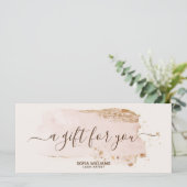 Eleganter moderner Gold Glitzer Rosa Rosa (Stehend Vorderseite)