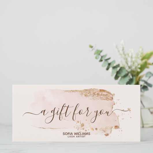 Eleganter moderner Gold Glitzer Rosa Rosa (Stehend Vorderseite)