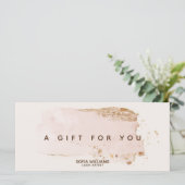 Eleganter moderner Gold Glitzer Rosa Rosa (Stehend Vorderseite)