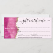 Eleganter moderner Gold Glitzer Rosa Tor (Rückseite)