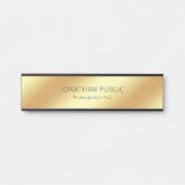 Eleganter, moderner Gold Look Design Glamour Templ Türschild (Vorderseite )