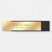 Eleganter, moderner Gold Look Design Glamour Templ Türschild (Vorderseite )