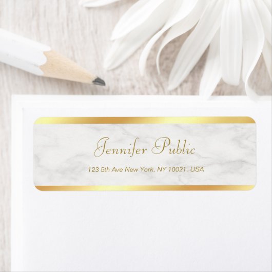 Eleganter moderner Gold-Marmor Handgeschriebener S (Insitu)