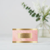 Eleganter moderner Gold-Strikes-Marmor Visitenkarte (Stehend Vorderseite)