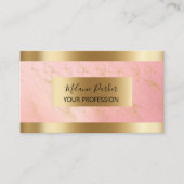 Eleganter moderner Gold-Strikes-Marmor Visitenkarte (Vorderseite)
