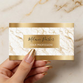 Eleganter moderner Gold-Strikes-Marmor Visitenkarte
