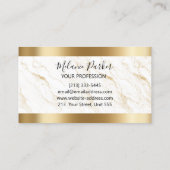 Eleganter moderner Gold-Strikes-Marmor Visitenkarte (Rückseite)
