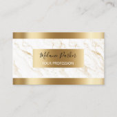 Eleganter moderner Gold-Strikes-Marmor Visitenkarte (Vorderseite)
