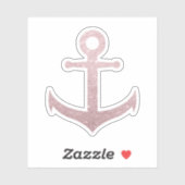 Eleganter moderner Goldanker der hübschen Rose Gli Aufkleber (Blatt)