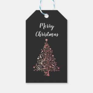eleganter, moderner Goldbaum der Merner Weihnachts Geschenkanhänger