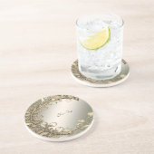 Eleganter, moderner Golddekoration Sandstone Unter Getränkeuntersetzer (Seite)