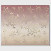 Eleganter moderner Goldene Glitzer-Schneeflocken-G Geschenkpapier (Flach)