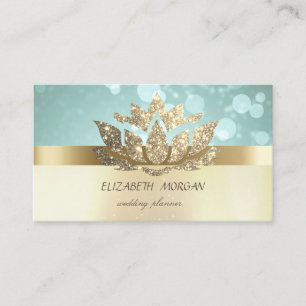 Eleganter moderner goldener Glitterlotus, Bokeh Visitenkarte