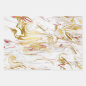 Eleganter moderner, goldfarbener Marmor Geschenkpapier Set (Vorderseite 2)