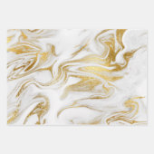 Eleganter moderner, goldfarbener Marmor Geschenkpapier Set (Vorderseite)