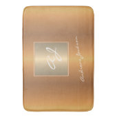 Eleganter, moderner, goldfarbener Name des Monogra Badematte (Vorderseite Vertikal)