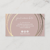 Eleganter moderner Goldhochzeitplaner Visitenkarte (Rückseite)