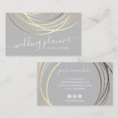 Eleganter moderner Goldhochzeitplaner Visitenkarte (Vorne/Hinten)